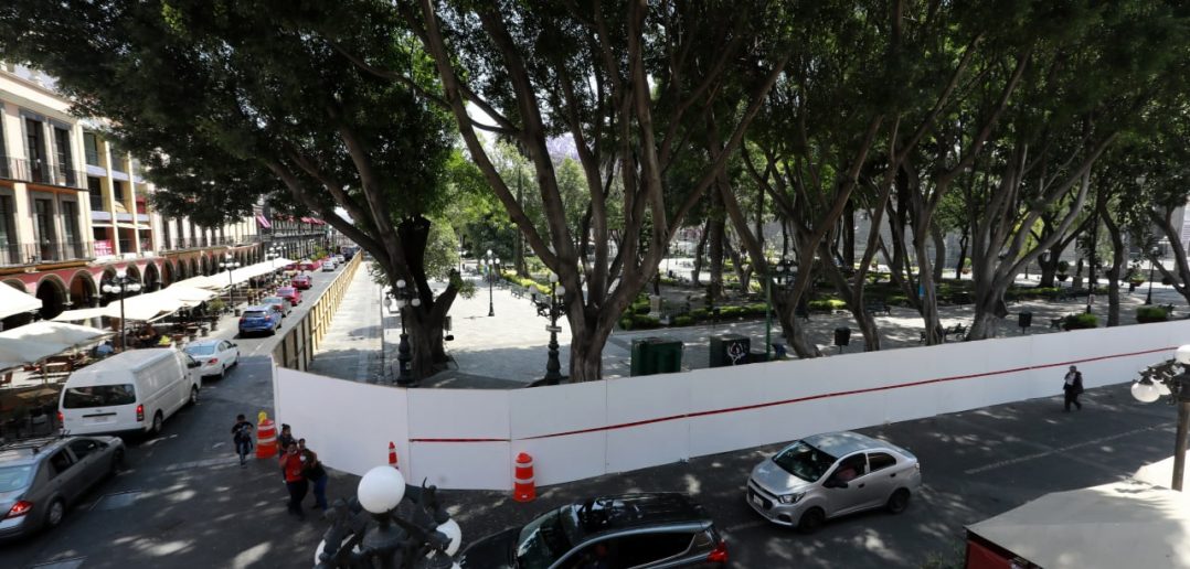 Por: Cortesía Siguen suspendidas obras de remodelación del zócalo de Puebla