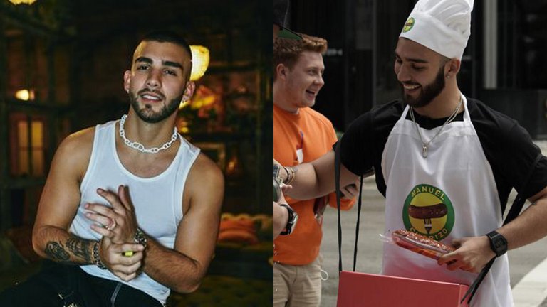 Por: Cortesía Del reguetón al comercio informal: Captan a Manuel Turizo vendiendo chorizos en las calles de Miami