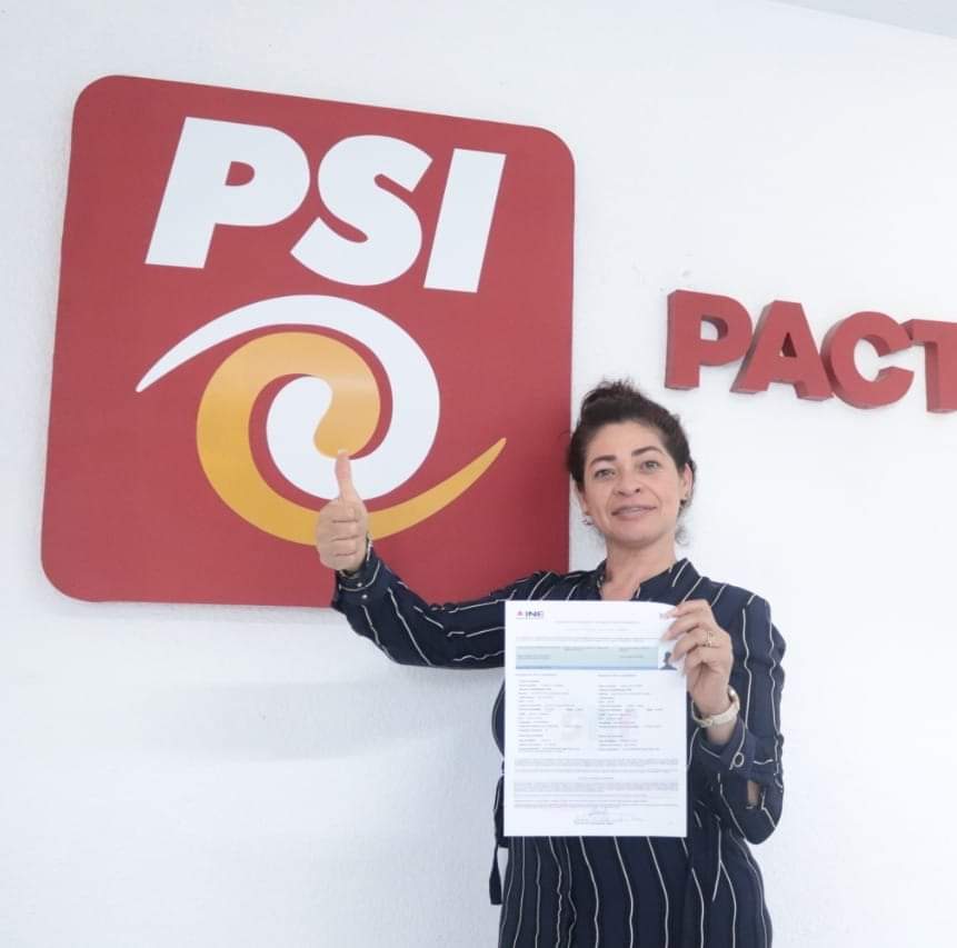 Por: Cortesía Celene Calderón Robles se registra por Pacto Social de Integración como candidata a la presidencia municipal de San Andrés Cholula.