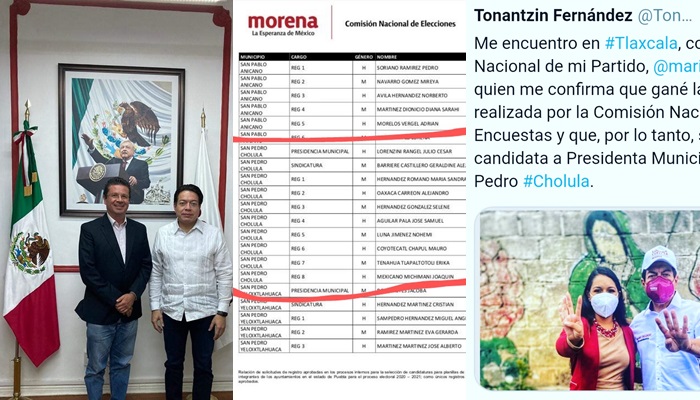 Foto: Omar Sánchez Ventila Morena planilla de Julio Lorenzini en San Pedro Cholula; desmiente a Tonantzin Fernández