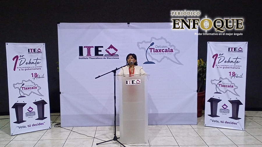 Por: Cortesía Presenta Anabell Ávalos propuestas durante primer debate