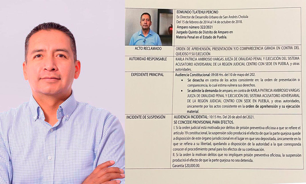 Por: Omar Sánchez Trasciende amparo de Edmundo Tlatehui, ante posible orden de aprehensión