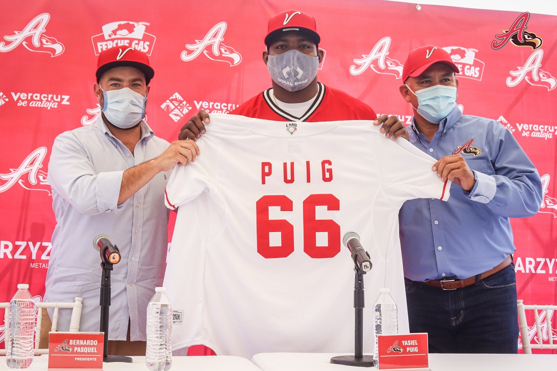 Por: Cortesía Ante Pericos de Puebla podría debutar la estrella Yasiel Puig con el Águila de Veracruz