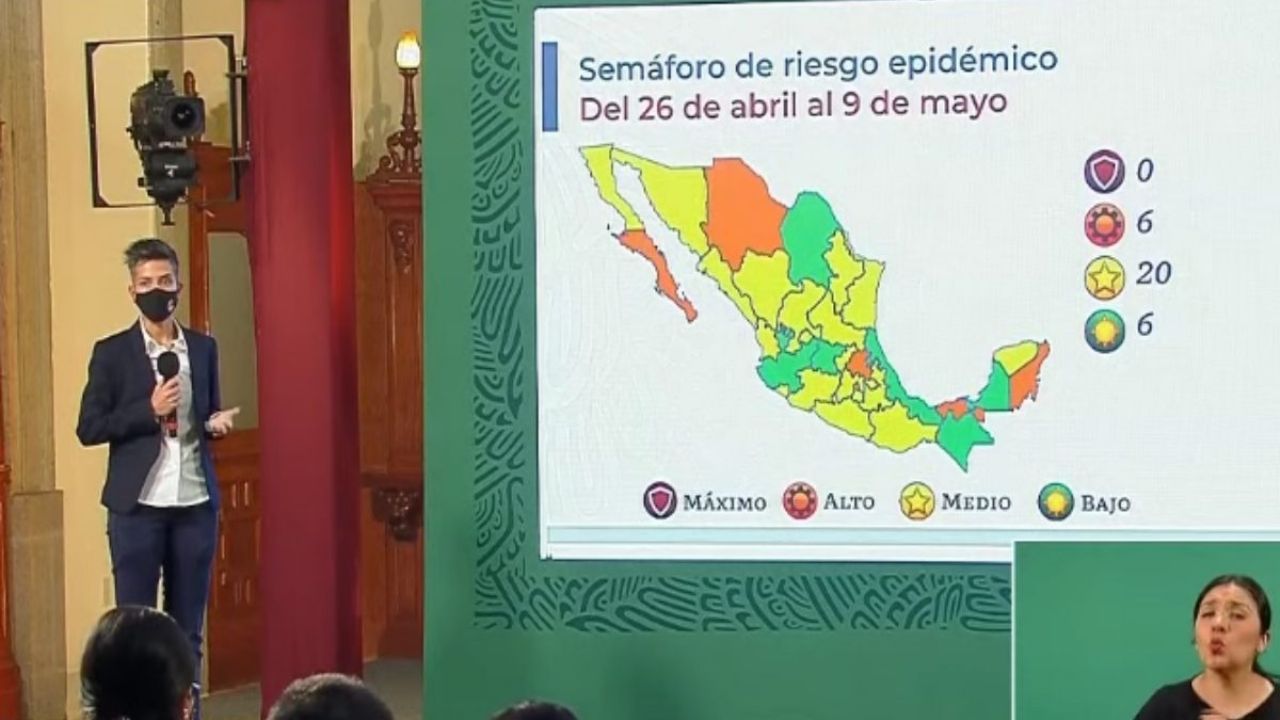 Por: Cortesía México con solo 6 entidades en semáforo verde por Covid-19.