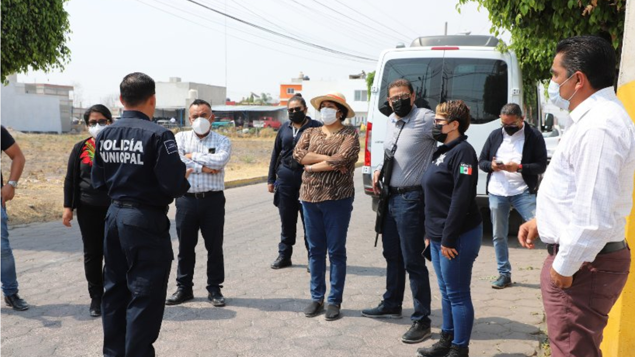 Por: Cortesía Gobierno de San Andrés Cholula junto a la Secretaría de Seguridad monitorearon el Sistema de Videovigilancia del municipio.