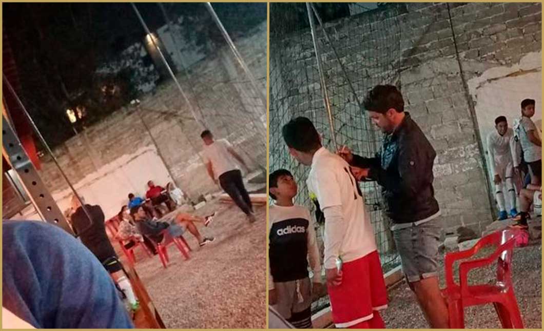 Por: Cortesía Nicolás Larcamón va sin cubrebocas a 'retita' en Cholula