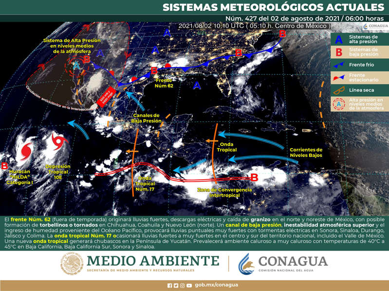 Por: Cortesía SMN pronostica fuertes lluvias en el país