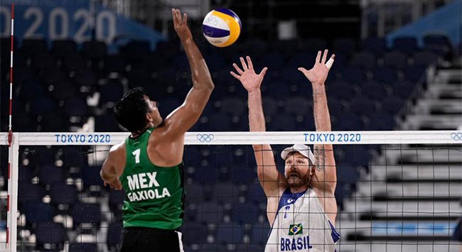 Por: Cortesía Pareja mexicana, eliminada en octavos de final de voleibol de playa ante Brasil