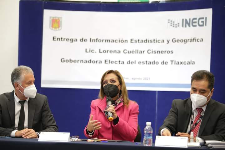 Por: Cortesía INEGI pacta convenio con Lorena Cuéllar