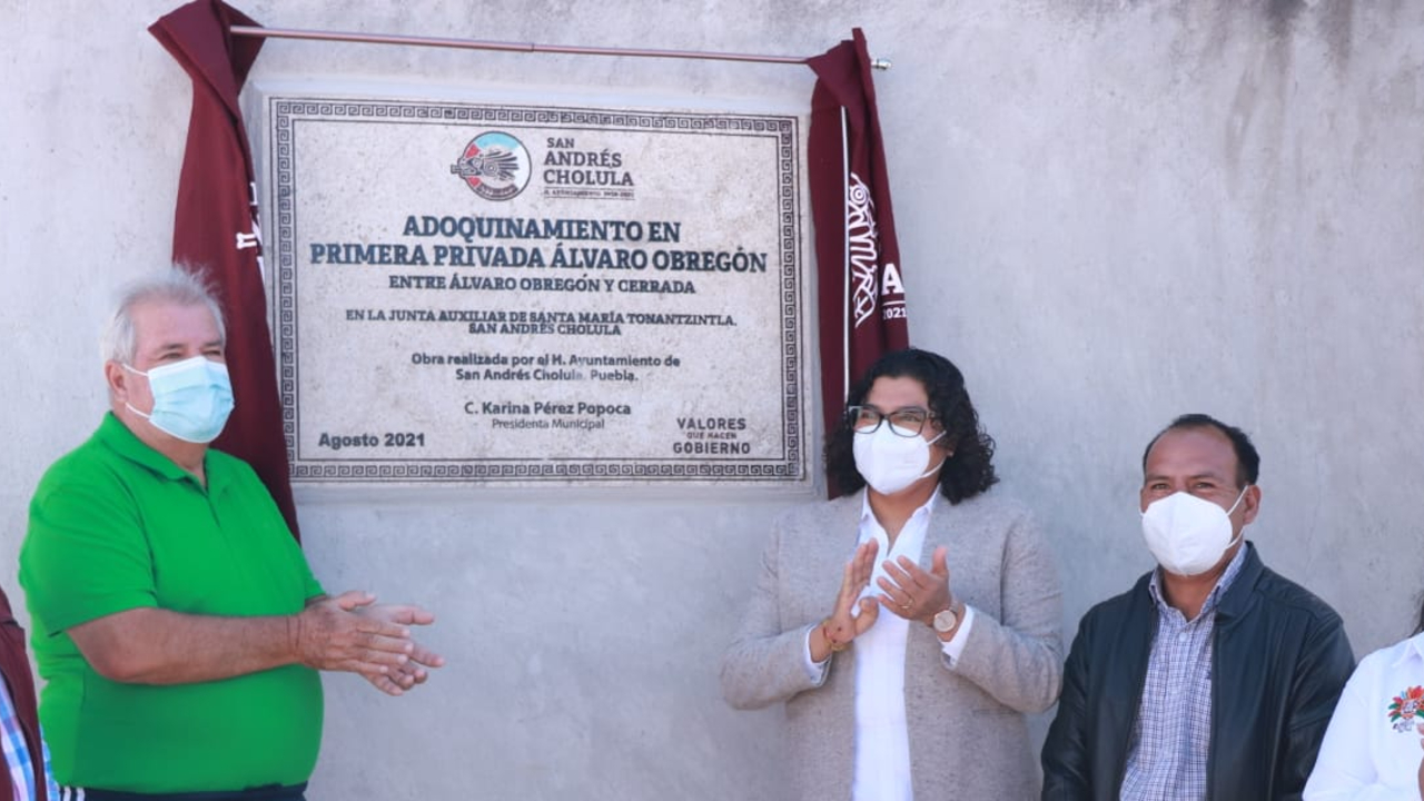 Por: Cortesía Ayuntamiento de San Andrés Cholula continúa mejorando la estructura urbana del municipio