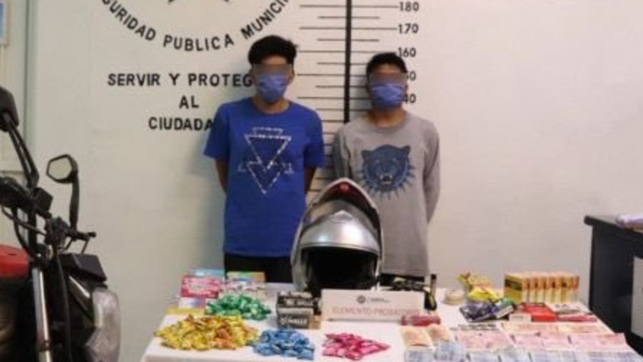 Por: Cortesía Detienen en San Pedro Cholula a dos presuntos asaltantes de Tiendas de Convivencia