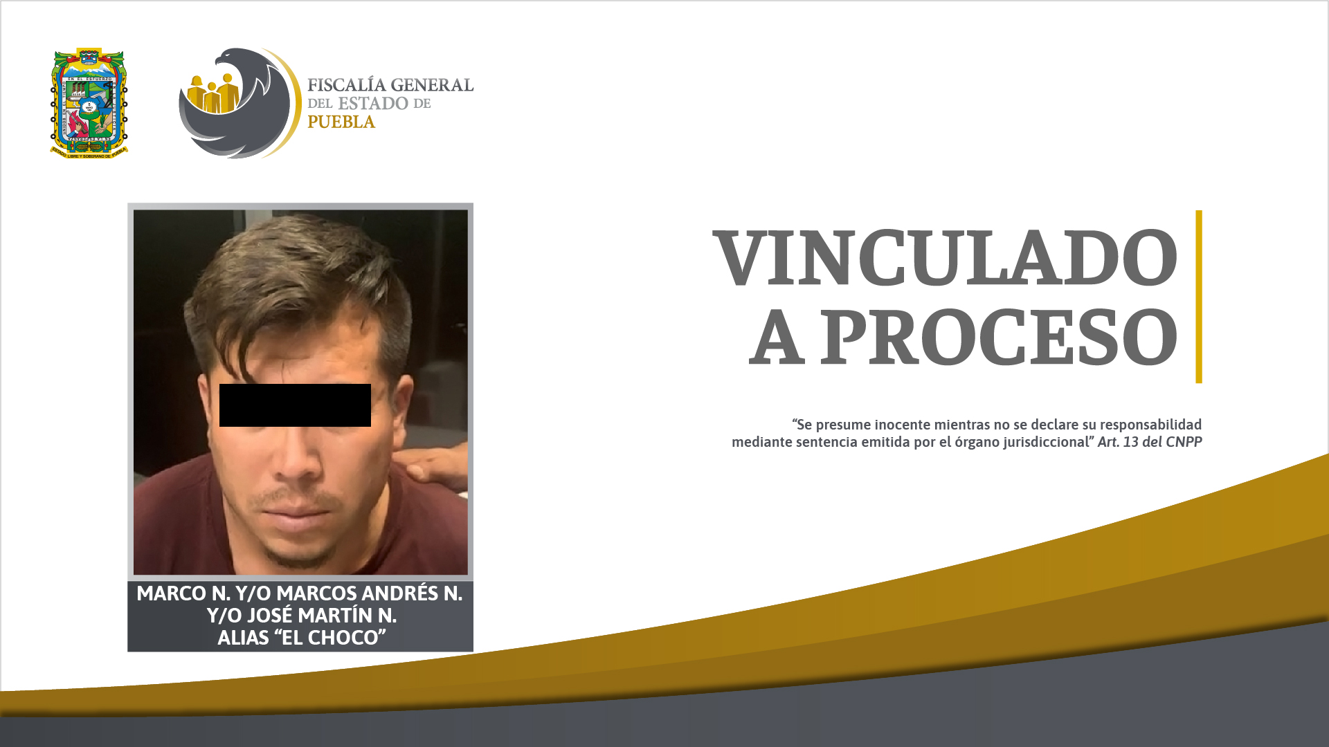 Por: Cortesía Vinculan a proceso a el “El Choco”, continúa en prisión en Tepexi