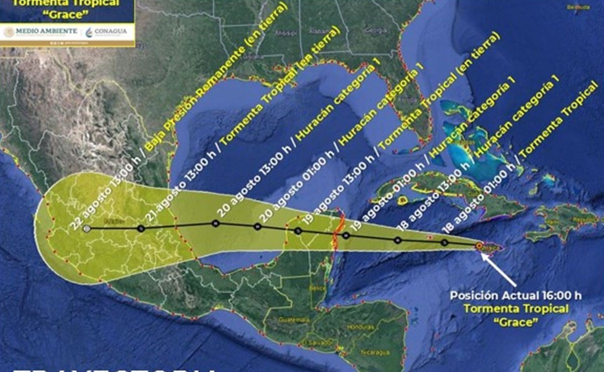 Por: Cortesía Llegada de 'Grace' pone en alerta a Puebla