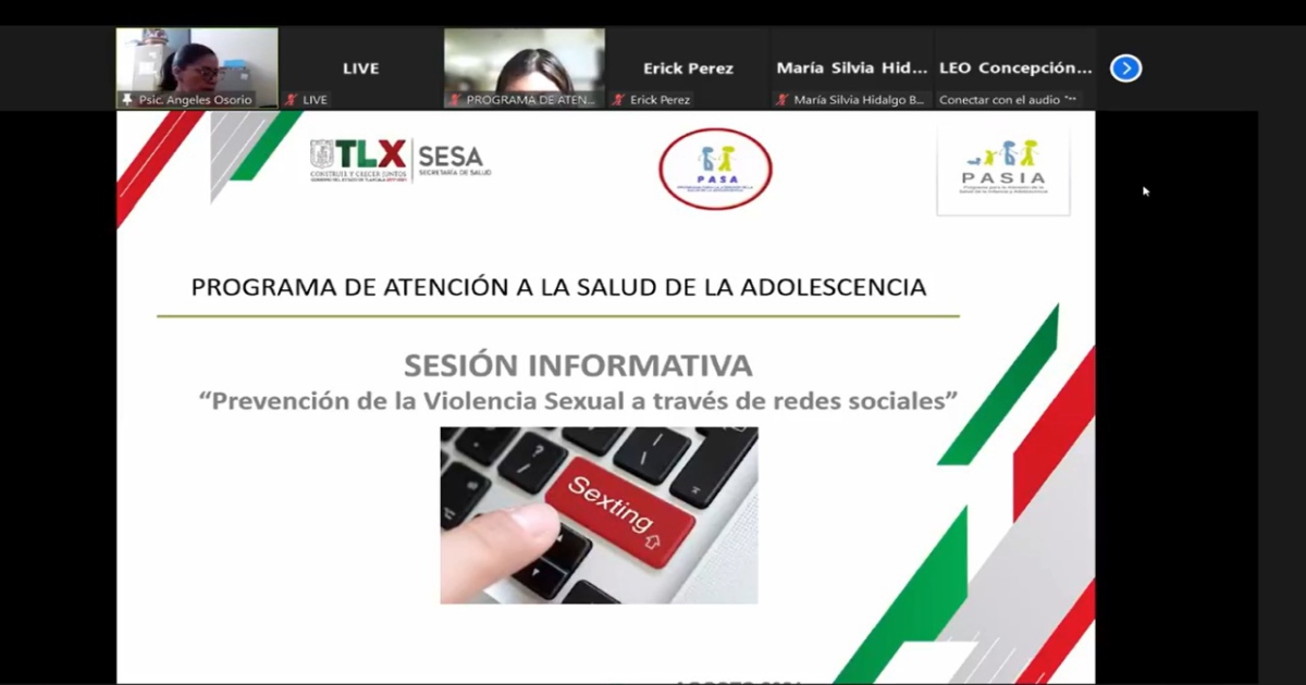 Por: Cortesía Difunde SESA temas de interés para jóvenes a través de sesiones informativas virtuales