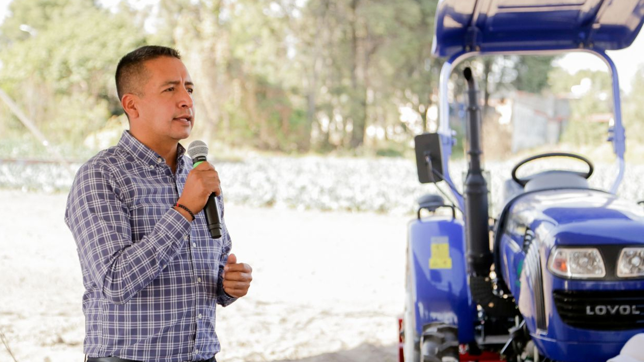 Por: Cortesía Edmundo Tlatehui aseguró que su administración buscará mejorar la producción del sector agrícola de San Andrés Cholula