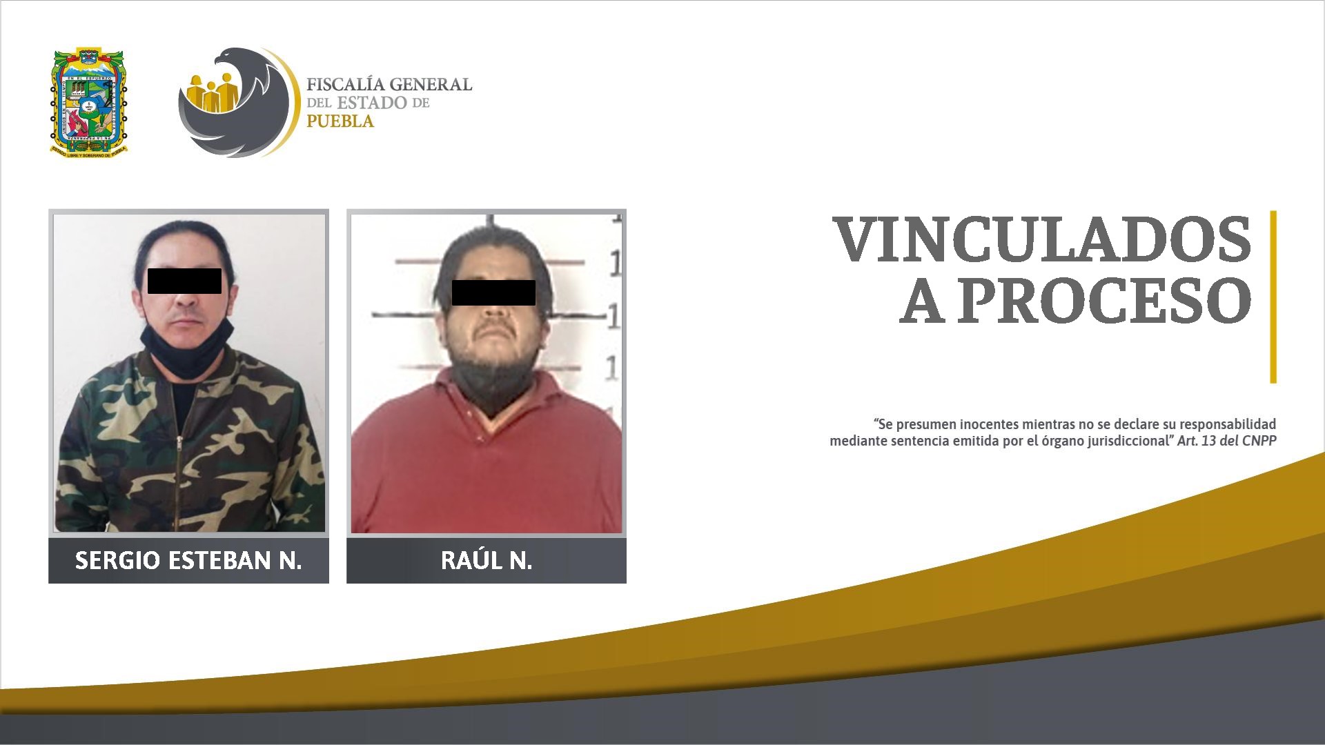Vinculados a proceso dos presuntos responsables de violación de menores de edad