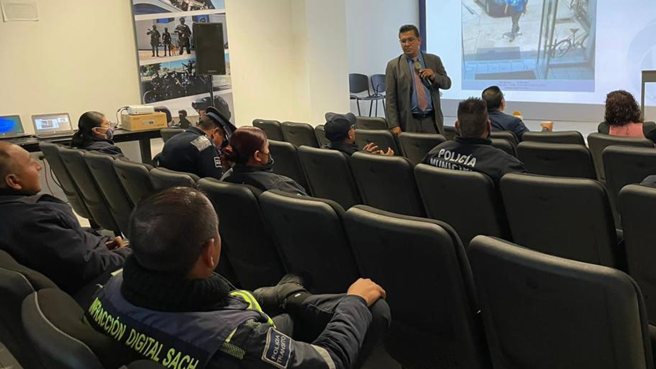 Por: Cortesía Policía de San Andrés Cholula es capacitada en materia de Seguridad Bancaria