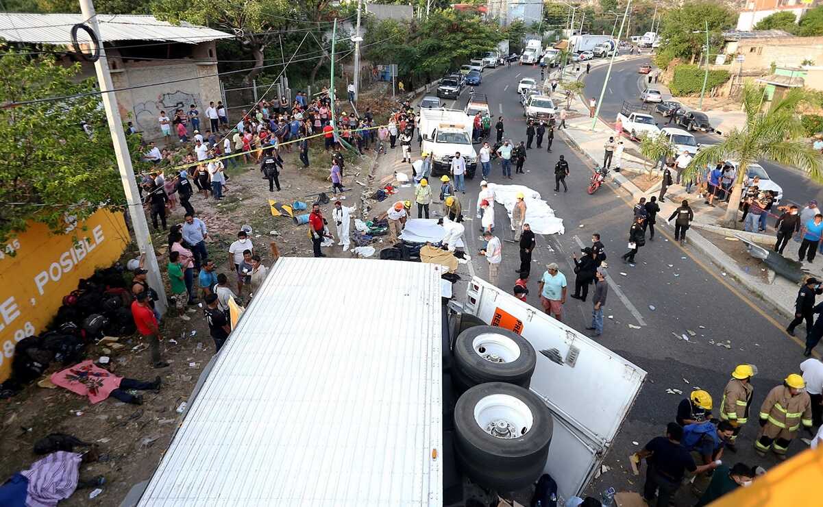 Por: Cortesía Ya suman 56 migrantes fallecidos por el accidente en Chiapas, además 62 se encuentran hospitalizados