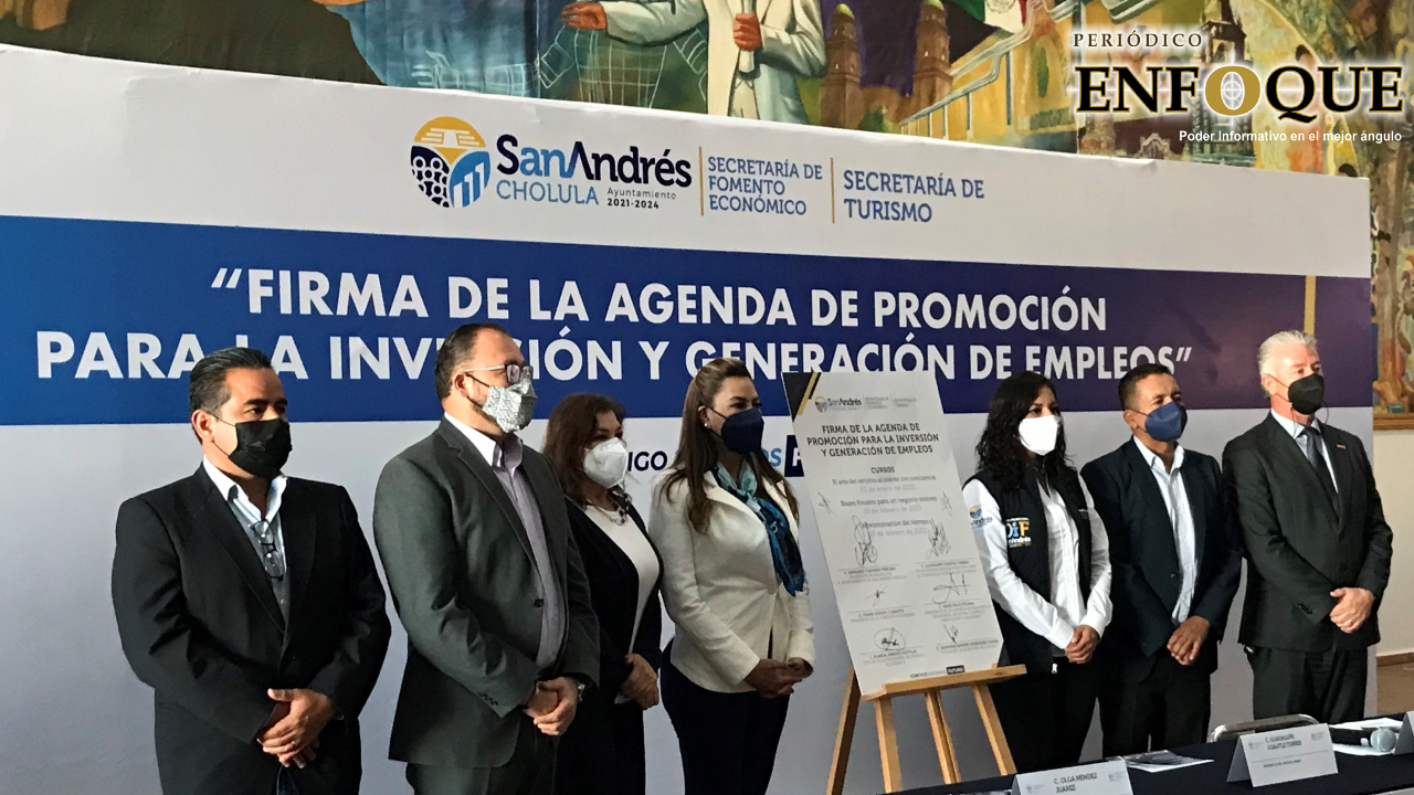 Por: Cortesía En San Andrés Cholula firman una Agenda para la Promoción e Inversión del Empleo en el municipio