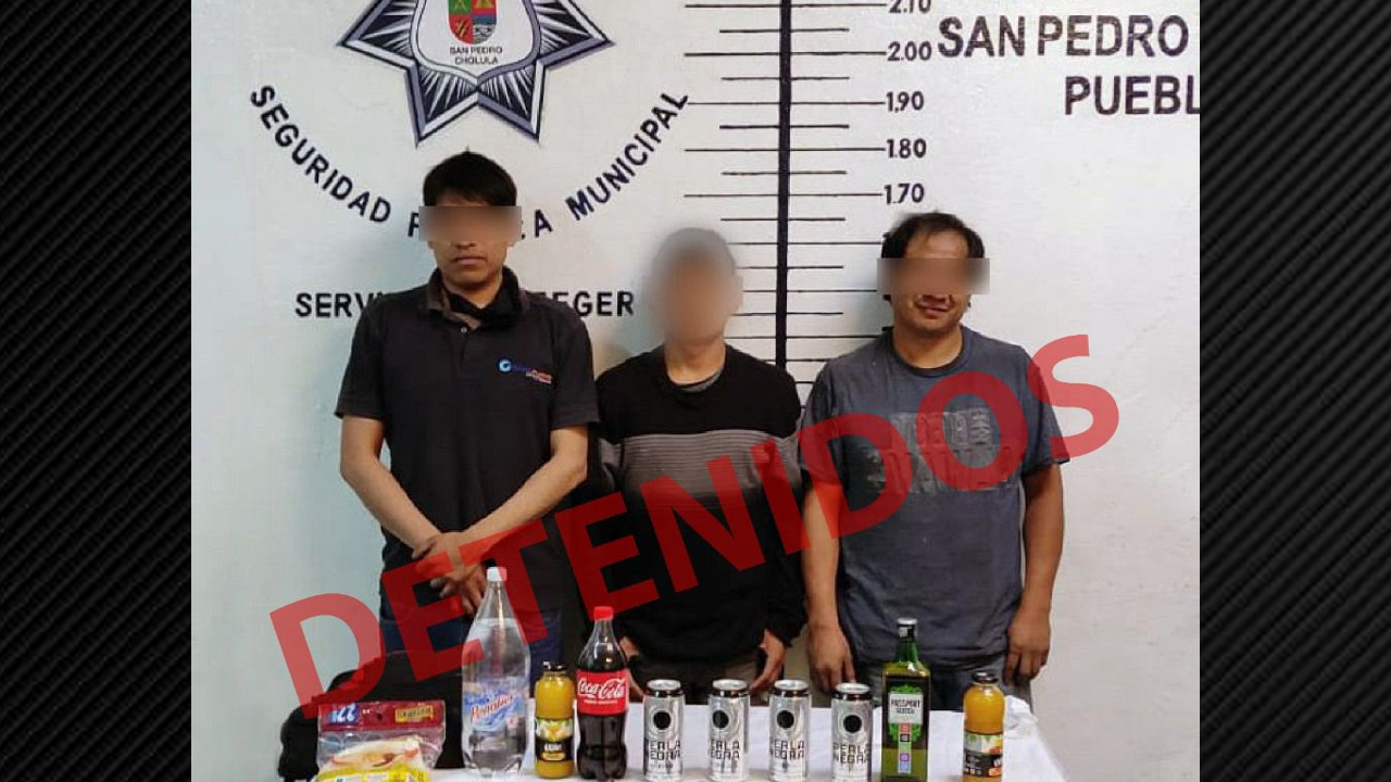 Por: Cortesía En San pedro Cholula detuvieron a una Banda Delictiva “Asalta Oxxos”