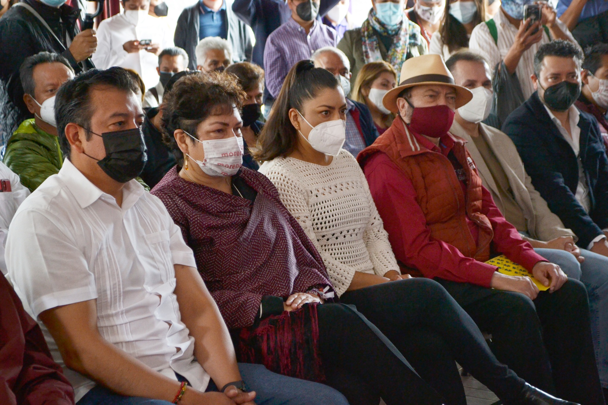 Por: Cortesía Claudia Rivera reaparece en inauguración del centro de atención para simpatizantes de la 4T