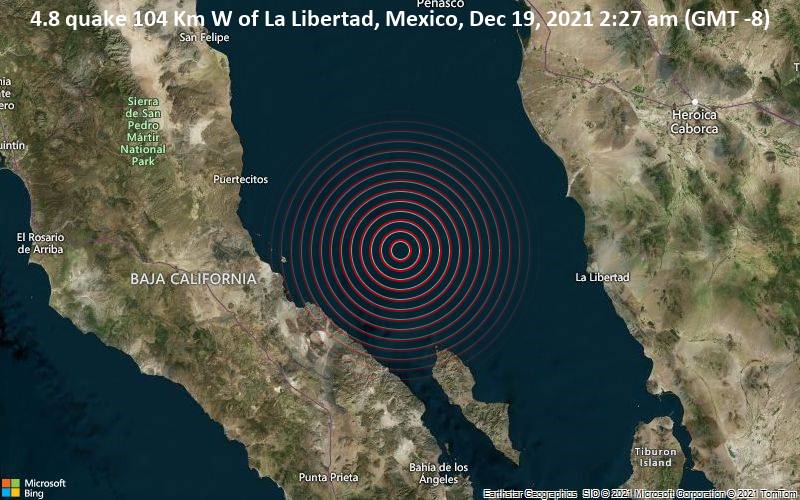 Por: Cortesía Sismo de 5.1 grados se registró al sur de Puerto Peñasco, Sonora