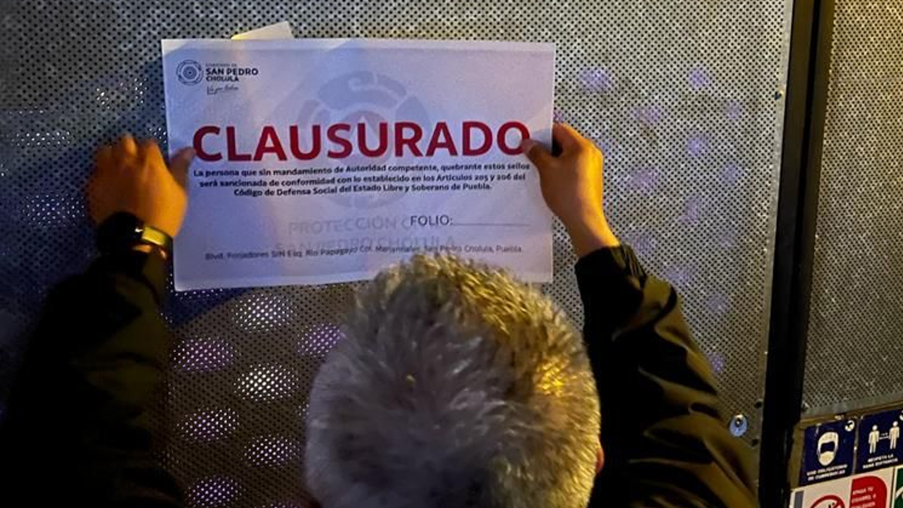 Por: Cortesía En San pedro Cholula fueron clausurados distintos establecimientos por estar operando fuera de la norma