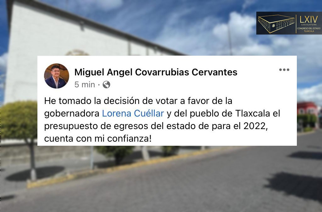 Por: Cortesía Votaré a favor del presupuesto de egresos 2022: Miguel Ángel Covarrubias