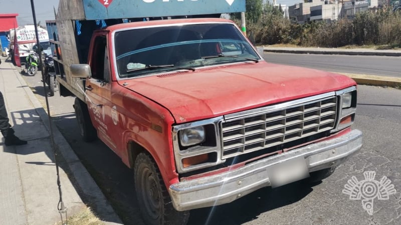 Por: Cortesía Sergio M. fue detenido en San Lorenzo Almecatla por transportar tanques de gas de procedencia ilícita