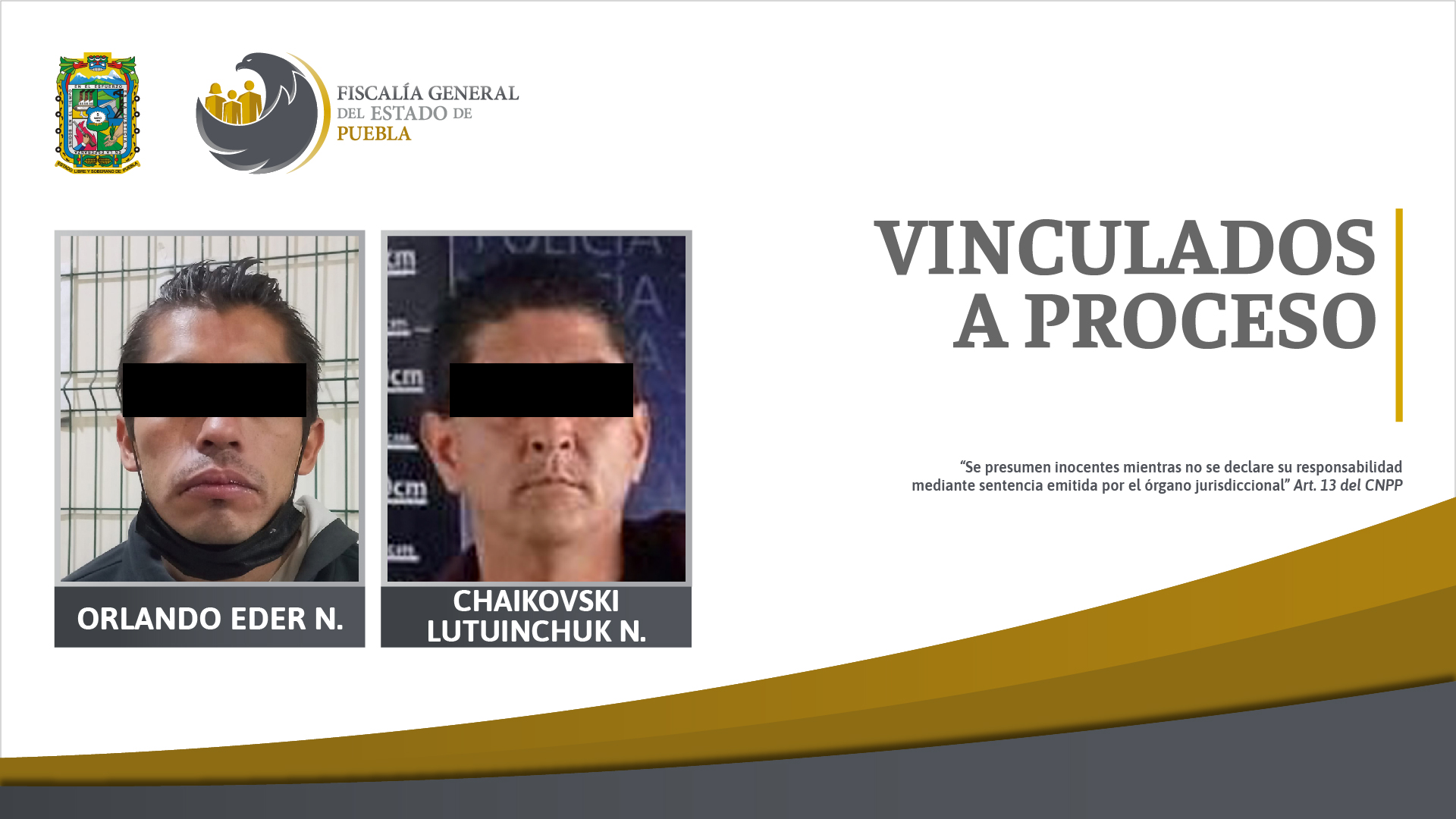 Por: Cortesía Vinculados a proceso por robo simple y agravado