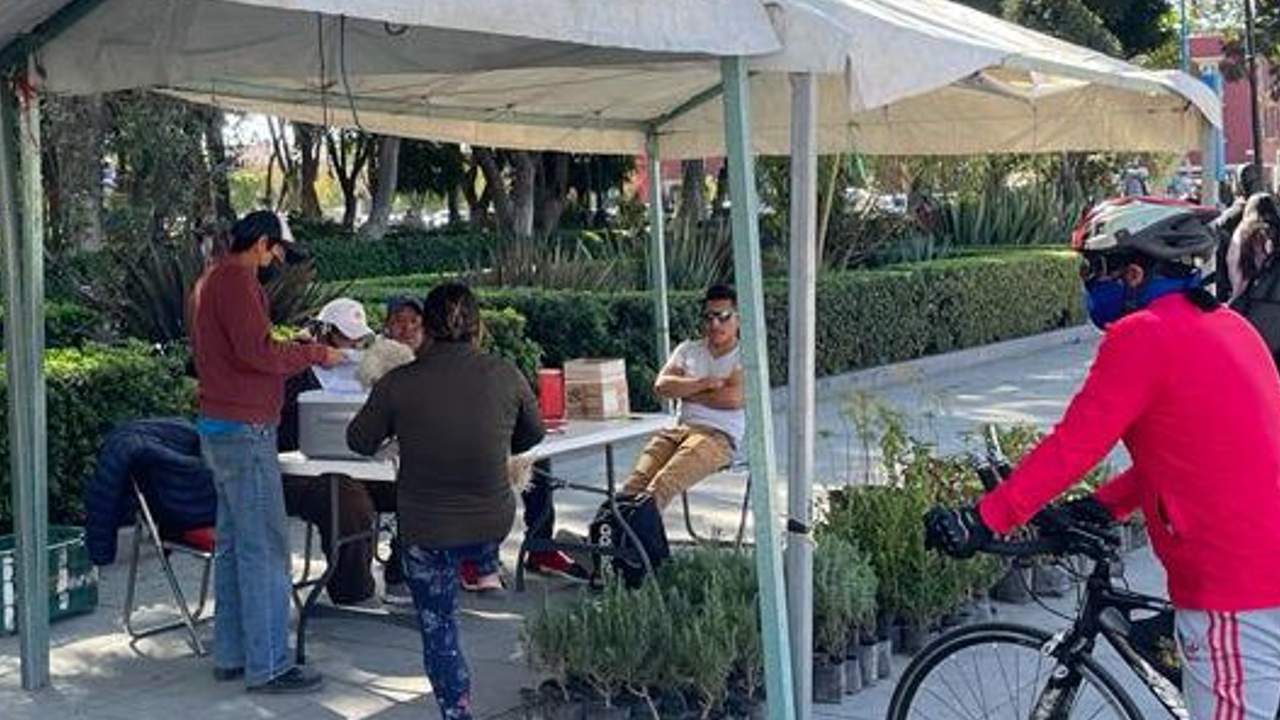 Por: Cortesía En San pedro Cholula instalan el “Cambalache de Juguetes por Plantas”