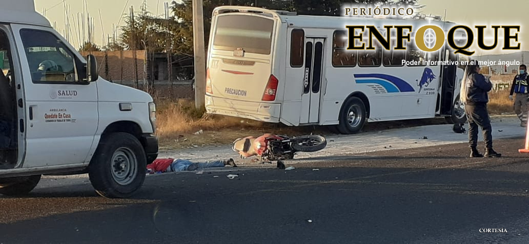 Foto: Cortesía Muere motociclista tras impactarse contra camión de la ruta Tepetzala en la Amozoc- Nopalucan