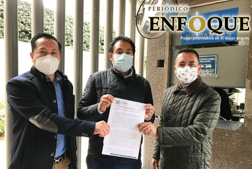 Foto: Cortesía Entregan oficio panistas de San Andrés para exigir centro de votación ante PAN Nacional