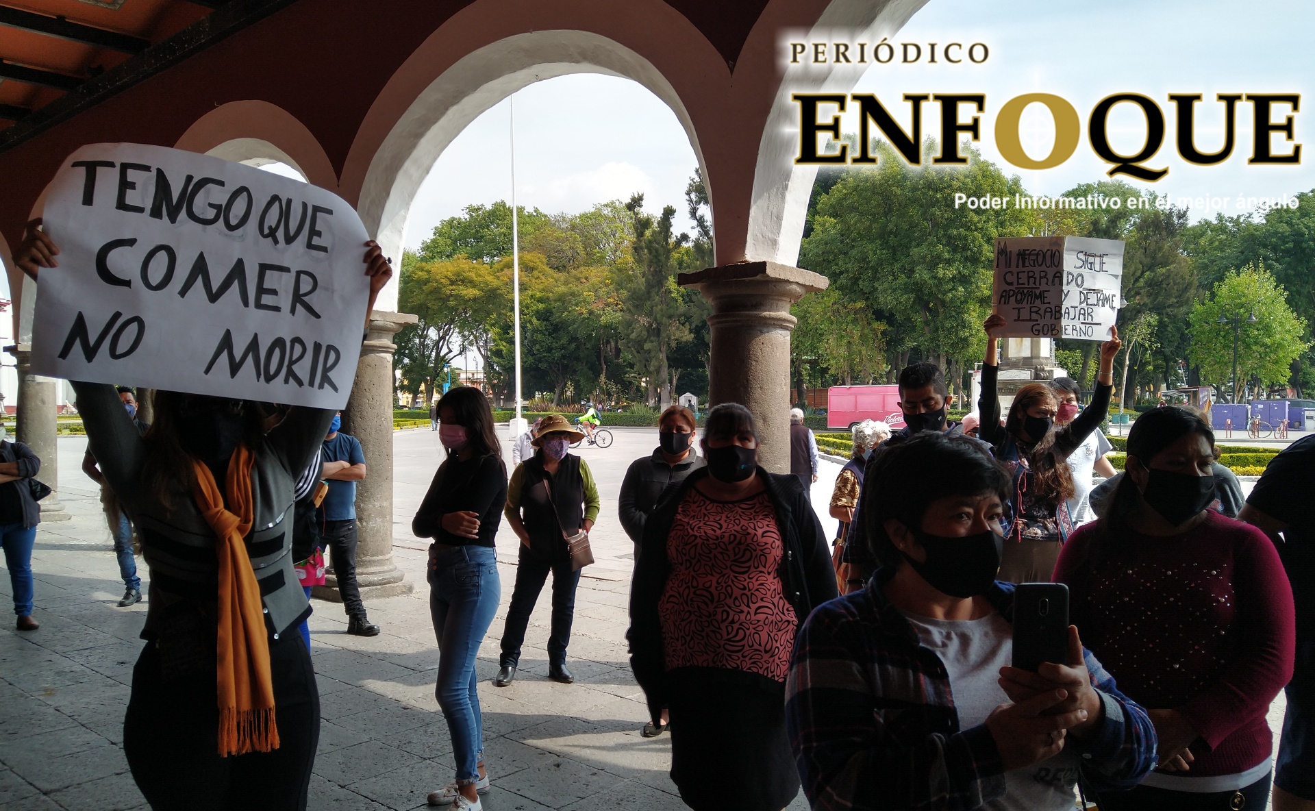 Foto: Omar Sánchez "Necesitamos comer, necesitamos vender", claman comerciantes de Cholula
