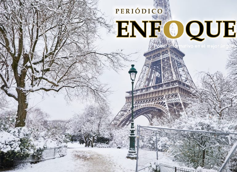 Foto: Cortesía Vuelve a nevar en Paris después de tres años.
