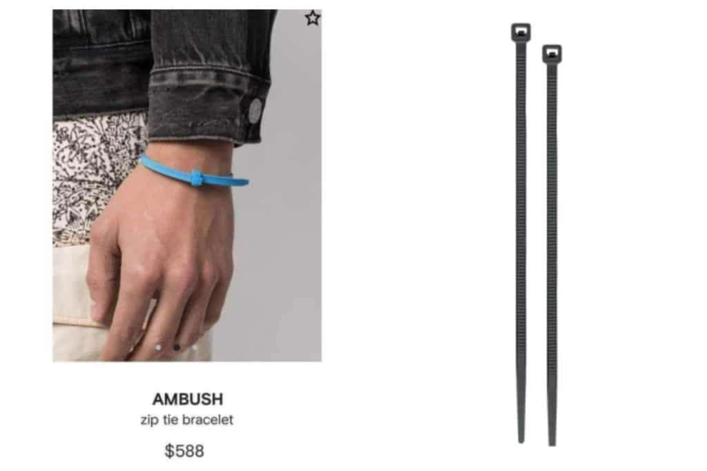 Foto: Cortesía Marca de lujo vende cinchos plásticos como “brazaletes” en $10 mil 194 pesos