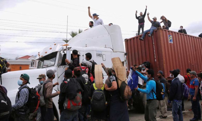 Foto: Cortesía Autoridades de Guatemala dispersan caravana migrante; intentarán avanzar de nuevo la próxima semana