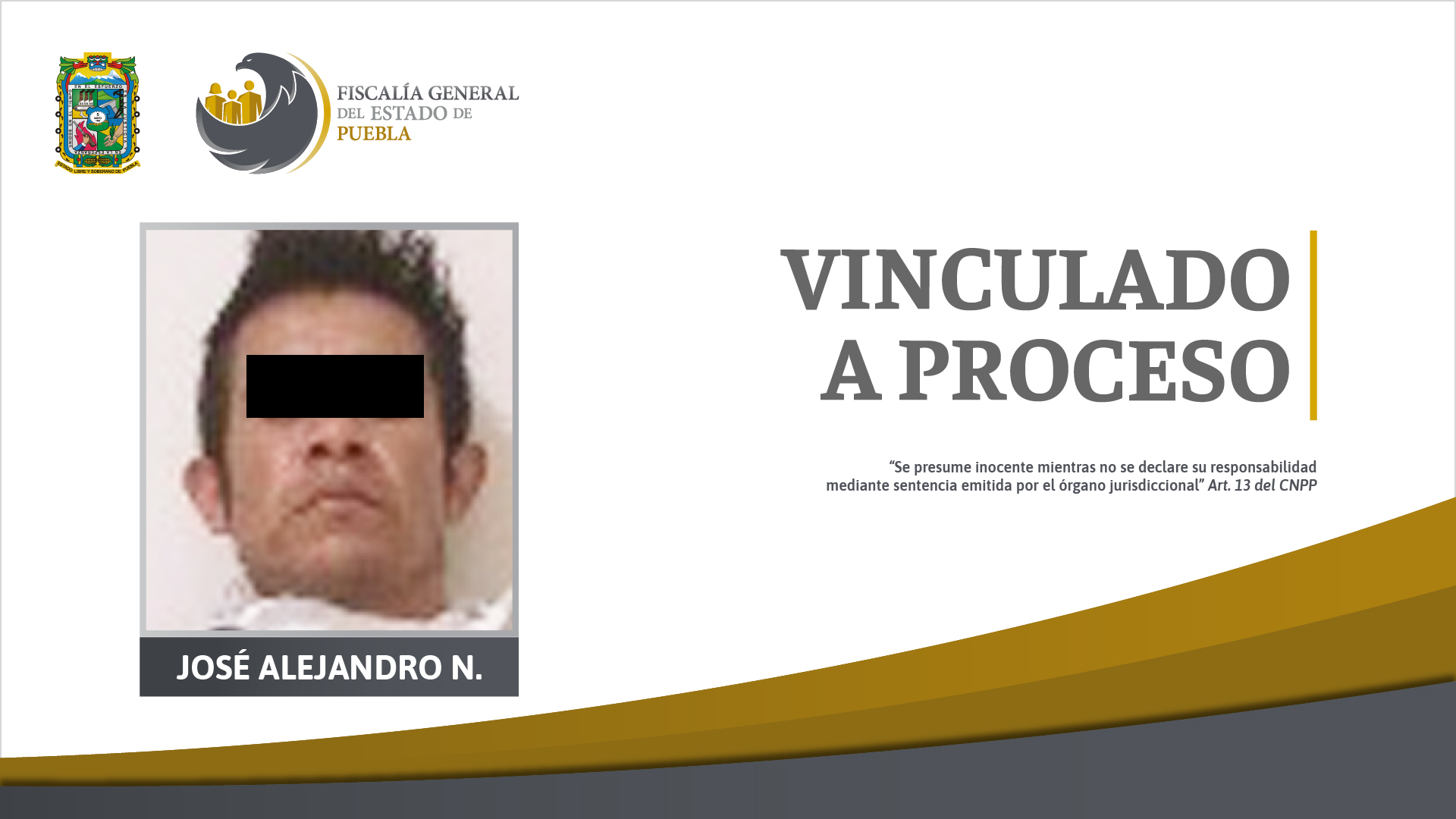 José Alejandro N., señalado por delitos cometidos contra funcionarios públicos es vinculado a proceso