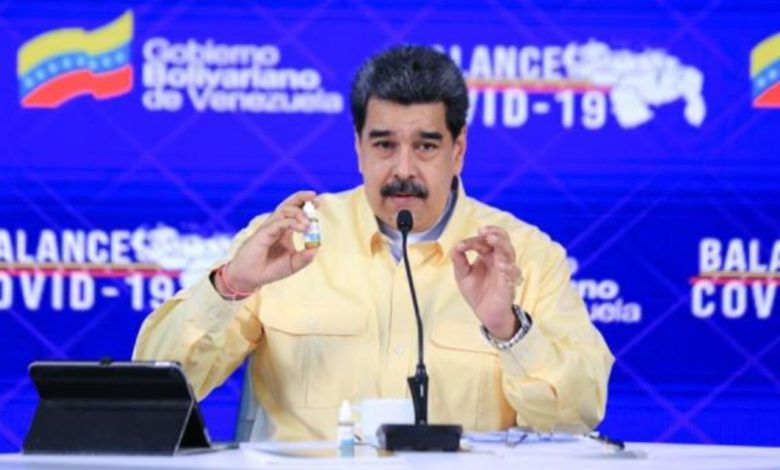 Foto: Cortesía Nicolás Maduro presenta “gotas milagrosas” que prometen neutralizar síntomas de COVID-19