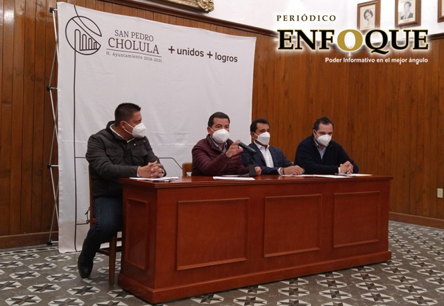 Foto: Omar Sánchez Anuncia Arriaga apoyos a comercios de Cholula con condonación y descuentos