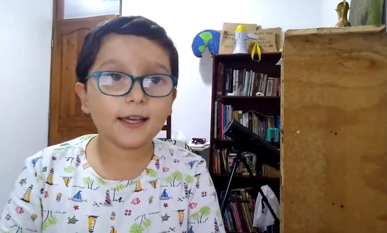 Foto: Cortesía Amenazan de muerte a un niño de 11 años conocido por ser activista medioambiental