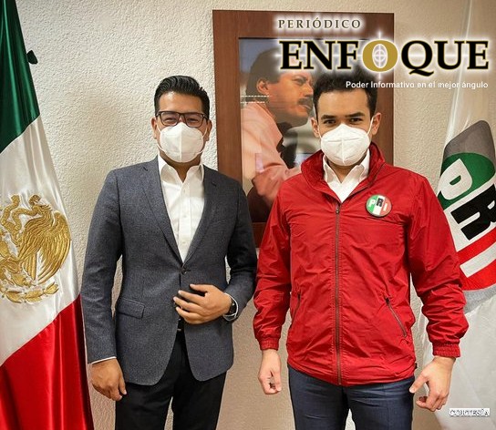 Foto: Cortesía El dirigente del PRI en Puebla mantuvo una reunión con el Diputado Federal Pablo Angulo.