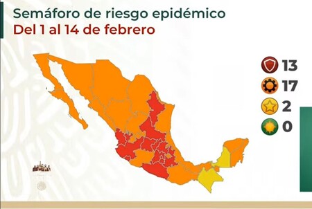 Foto: Cortesía 30 de los 32 estados en alerta alta y máxima por Covid-19 en México