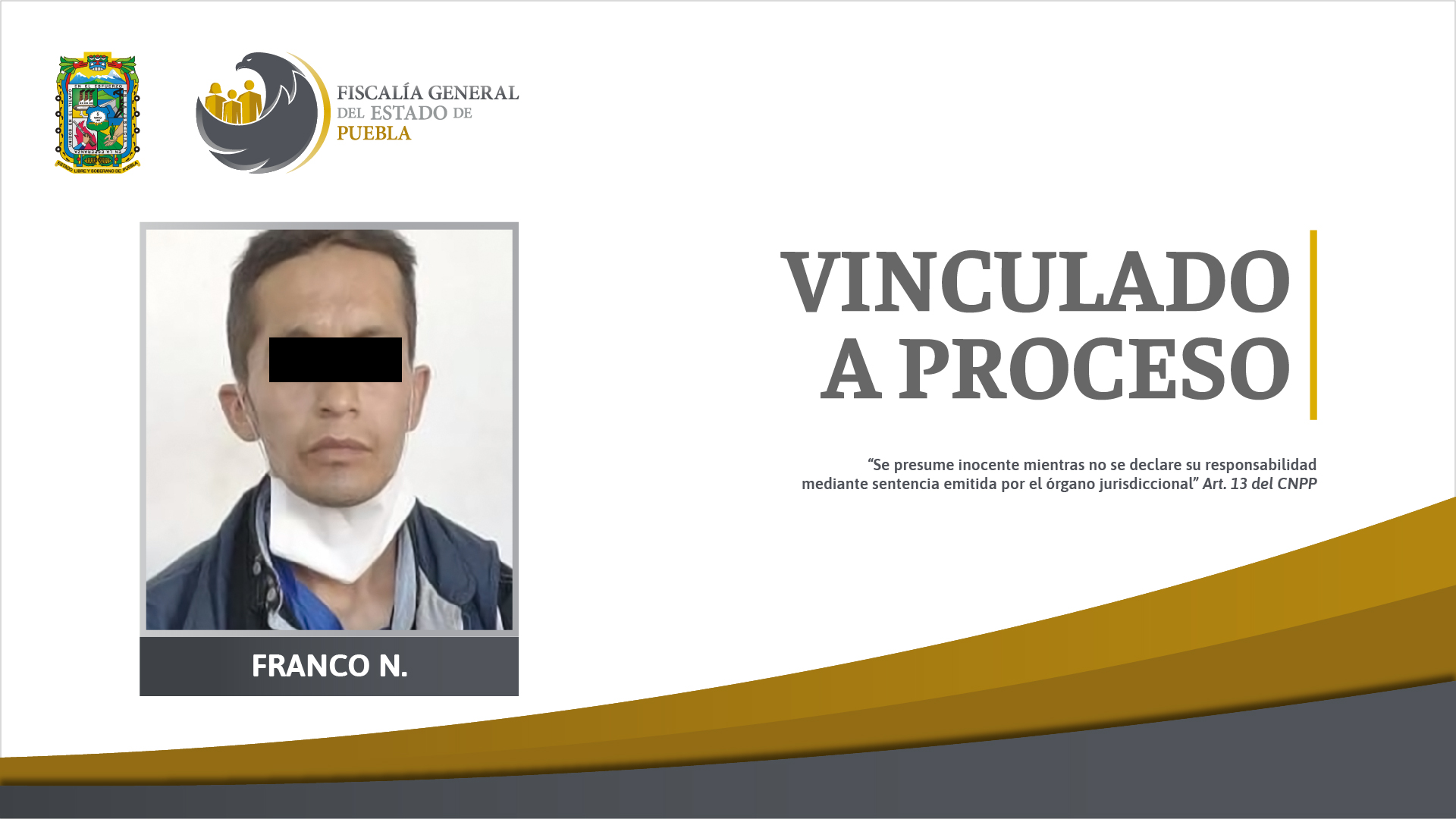 Foto: Cortesía Franco N. de 38 años de edad vinculado a proceso por narcomenudeo