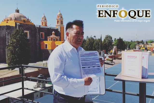 Foto: Especial Se registra Adán Xicale ante Morena para buscar la candidatura a presidente municipal en San Andrés