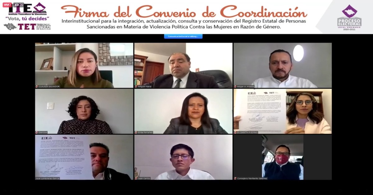 Foto: Cortesía Firman ITE y TET convenio sobre registro de personas sancionadas por violencia política contra mujeres