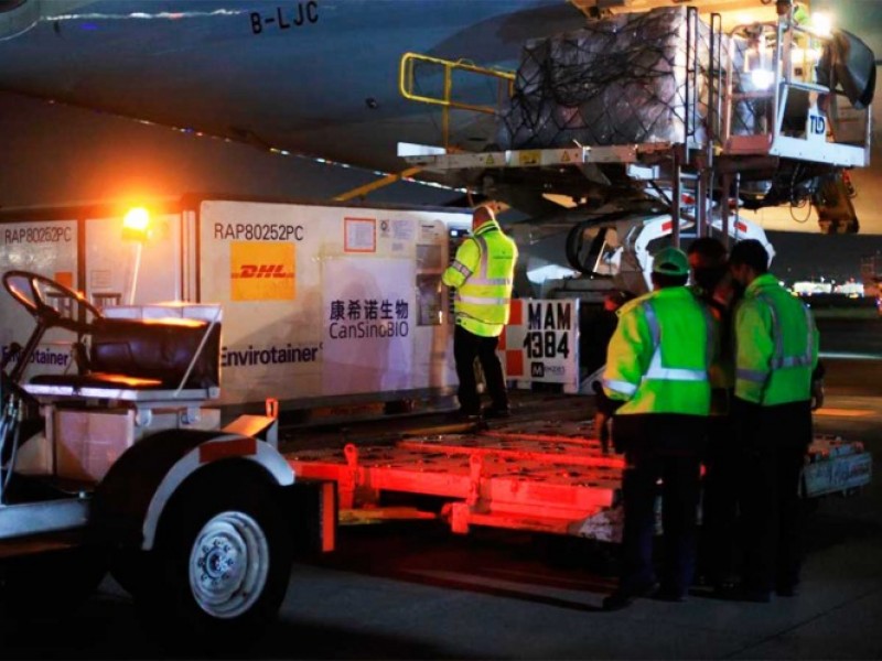 Foto: Cortesía Llegan a México 2 millones de vacunas anticovid de CanSino