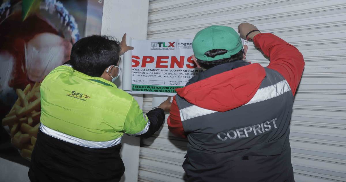 Foto: Cortesía Suspenden COEPRIST y CEPC establecimientos que no cumplían medidas preventivas por Covid-19