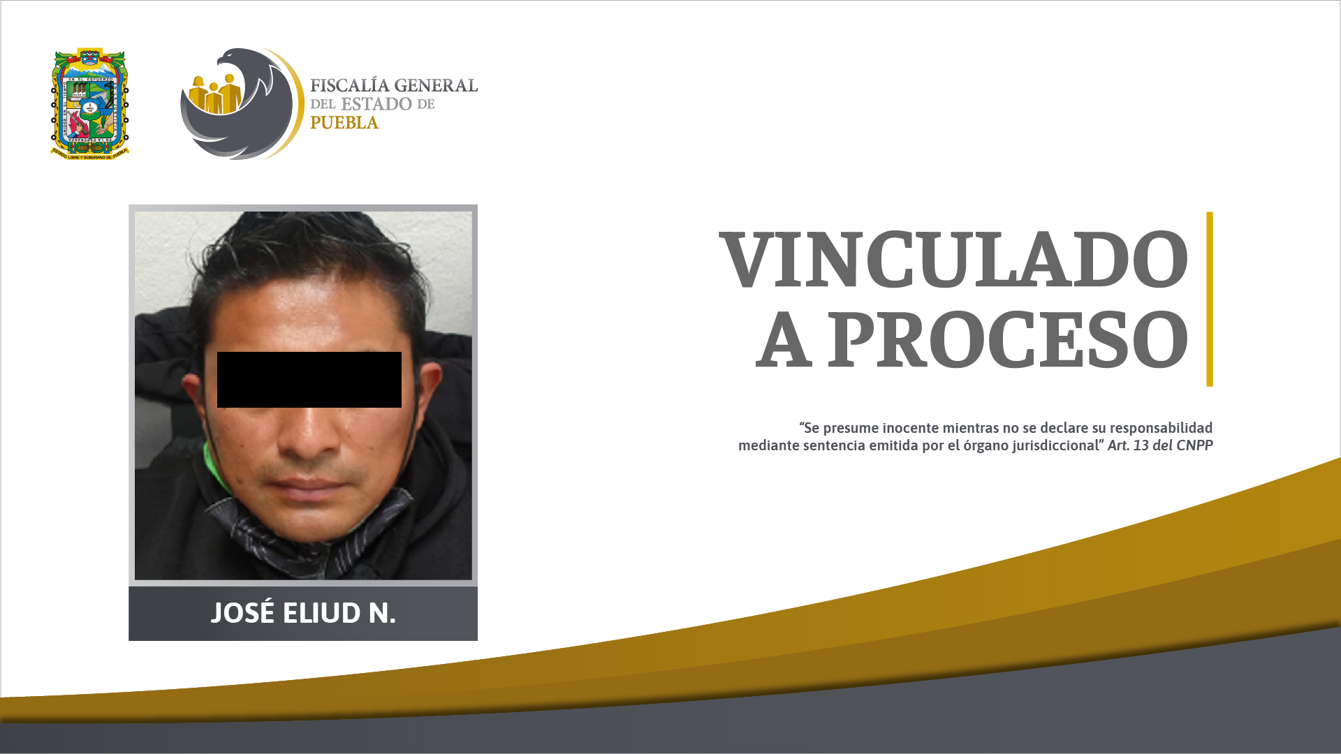 Foto: Cortesía José Eliud en prisión por abusar sexualmente de su hijo a sus 8 años de edad