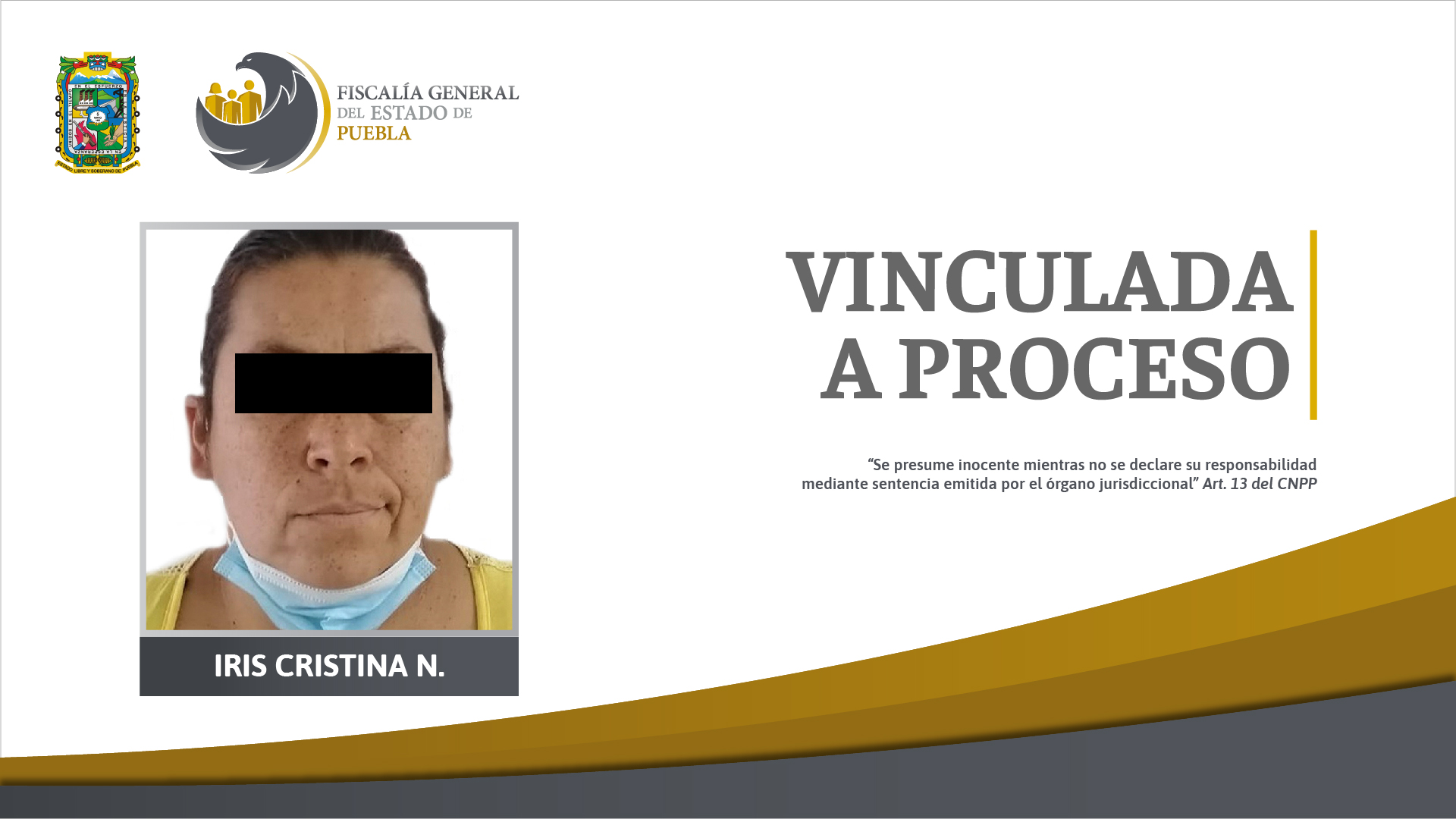 Foto: Cortesía Vinculada a proceso  Iris Cristina N. por el evento aéreo del 24 de diciembre de 2018, en el que fallecieron los Moreno Valle